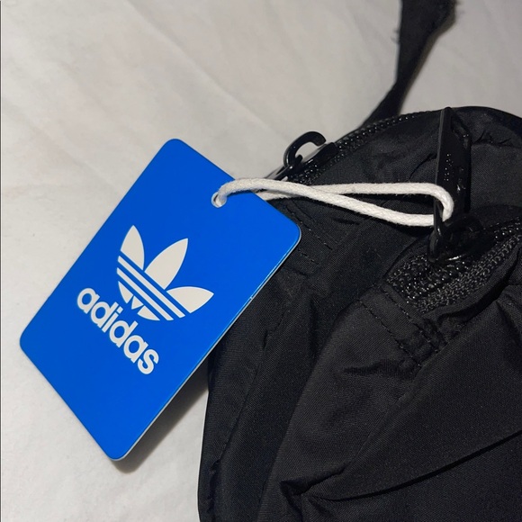 ADIDAS ORIGINALS SPORT WAIST or Cross body PACK Black and White 2 pouch Unisex - Picture 6 of 16